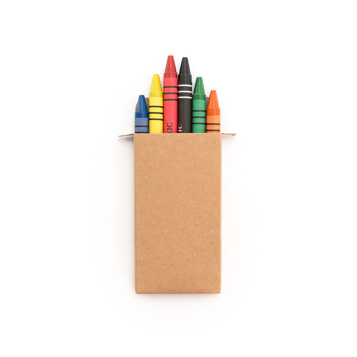 Ceras de colores en caja kraft: el detalle que entretiene de verdad