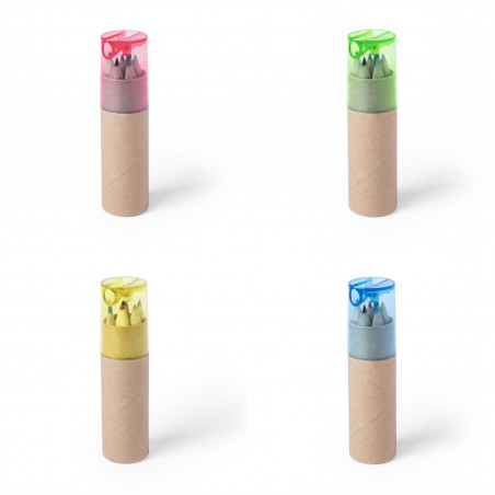 Estuche con lápices de colores para detalles de eventos