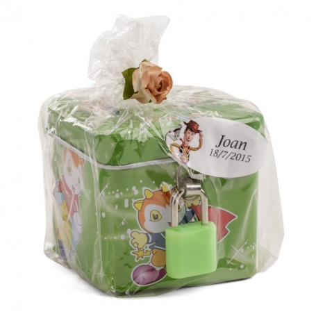 Hucha Personalizada Con Adhesivo Infantil