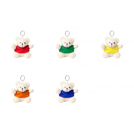 Llavero Osito de Peluche con Camiseta de Colores