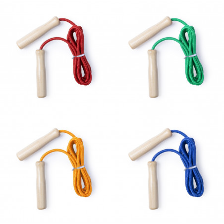 Detalles para Niños Divertidos Comba con Cuerda de 240 cm y Mangos de Madera