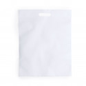 Bolsa blanca non-woven con asas troqueladas