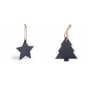 Adorno navideño pizarra en forma de árbol o estrella