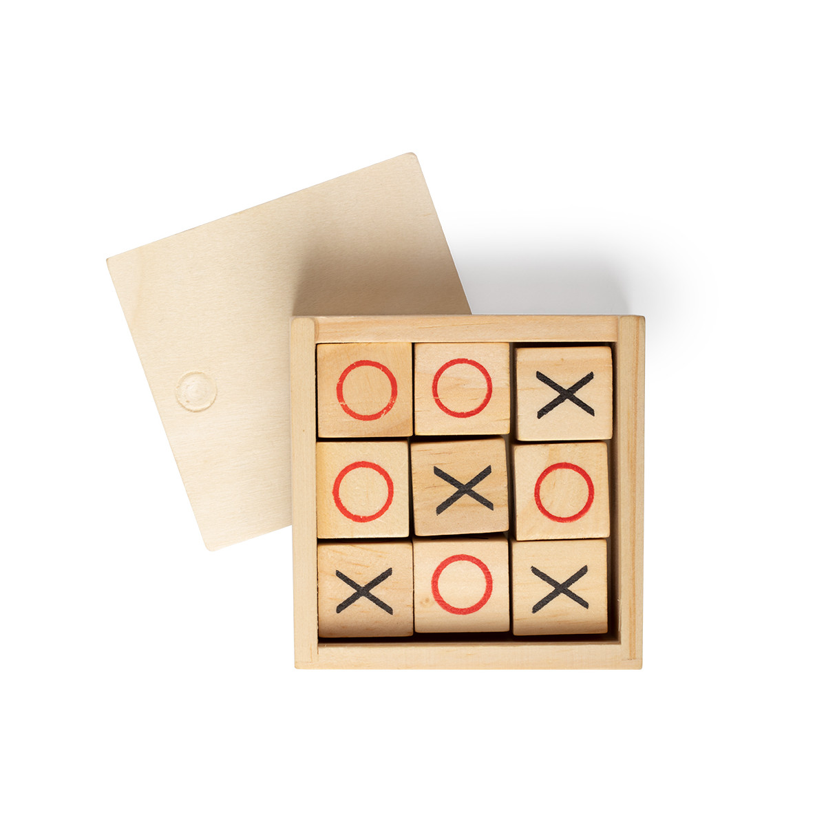 Detalles para Niños Juego 3 en Raya en Caja de Madera