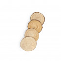 Posavasos de madera natural para invitados con cuerda de yute