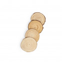 Posavasos de madera natural para invitados con cuerda de yute