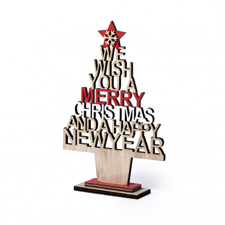 Detalles Navideños Árbol de Madera con Mensaje