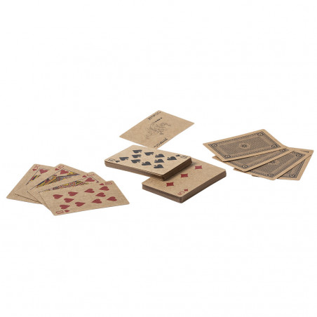 Baraja y Dominó Ecológicos: Set de Juegos Clásicos en Caja de Madera