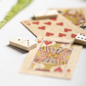 Baraja y Dominó Ecológicos: Set de Juegos Clásicos en Caja de Madera