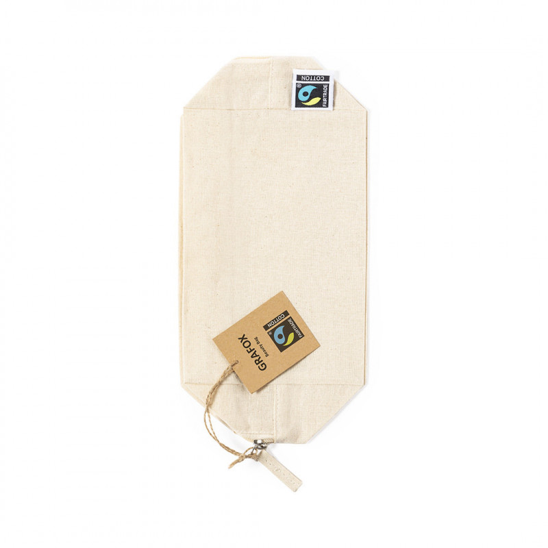 Neceser de algodón 100% con cremallera incluye certificación Fairtrade