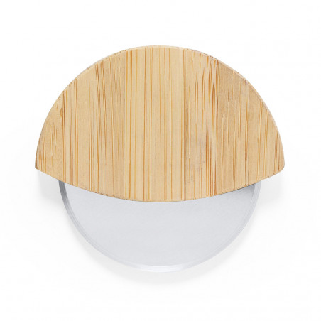 Cortapizza con mango de bambú: estilo natural y práctico para tus eventos