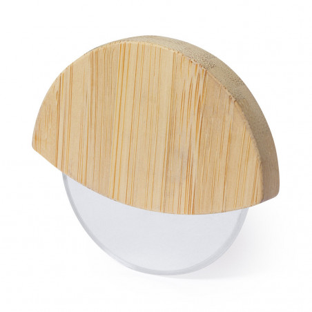 Cortapizza con mango de bambú: estilo natural y práctico para tus eventos