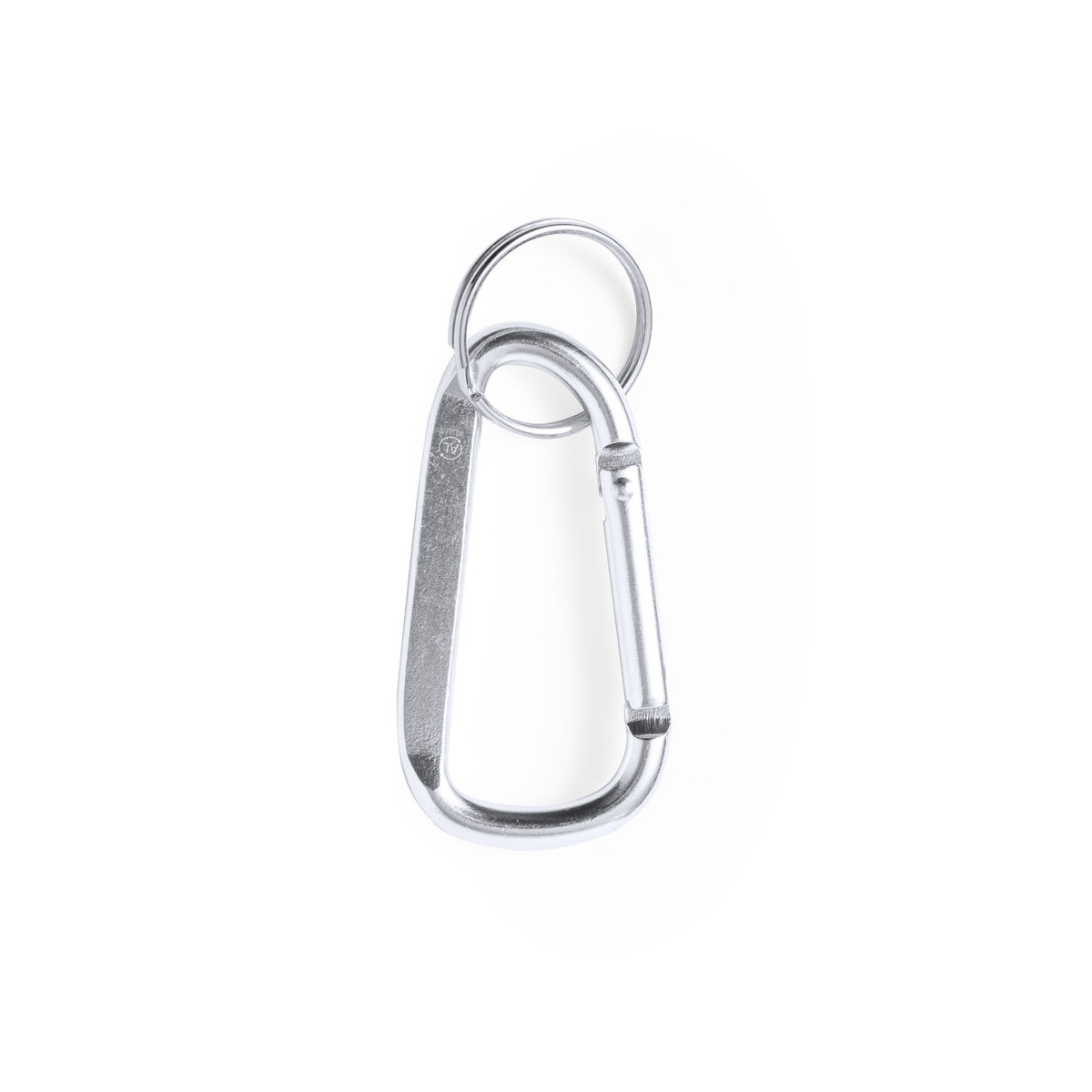 Llavero mosquetón de aluminio reciclado con anilla