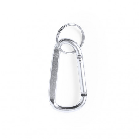 Llavero mosquetón de aluminio reciclado con anilla