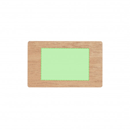 Tarjetas de madera veteada en caja kraft