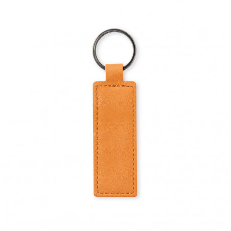 Llavero rectangular de cuero reciclado para regalar