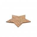 Set de 4 posavasos en forma de estrella fabricados en corcho
