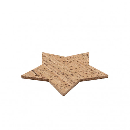 Set de 4 posavasos en forma de estrella fabricados en corcho