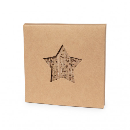 Set de 4 posavasos en forma de estrella fabricados en corcho