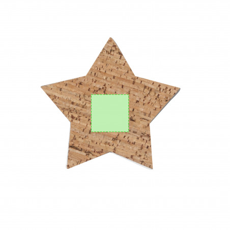 Set de 4 posavasos en forma de estrella fabricados en corcho
