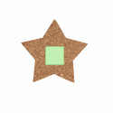 Set de 4 posavasos en forma de estrella fabricados en corcho