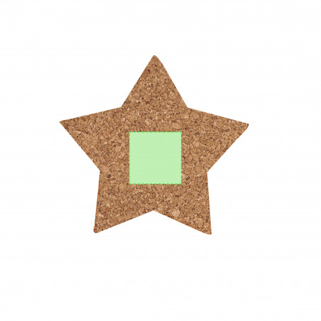 Set de 4 posavasos en forma de estrella fabricados en corcho