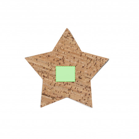 Set de 4 posavasos en forma de estrella fabricados en corcho