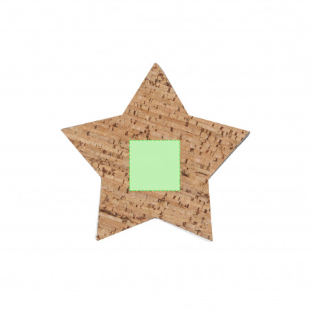 Set de 4 posavasos en forma de estrella fabricados en corcho