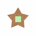 Set de 4 posavasos en forma de estrella fabricados en corcho