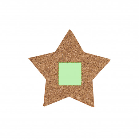 Set de 4 posavasos en forma de estrella fabricados en corcho