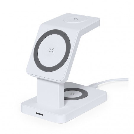 Multicargador inalámbrico para smartphone auriculares y smartwatch