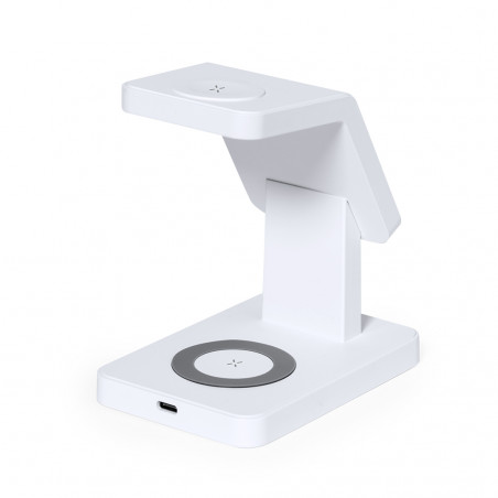 Multicargador inalámbrico para smartphone auriculares y smartwatch