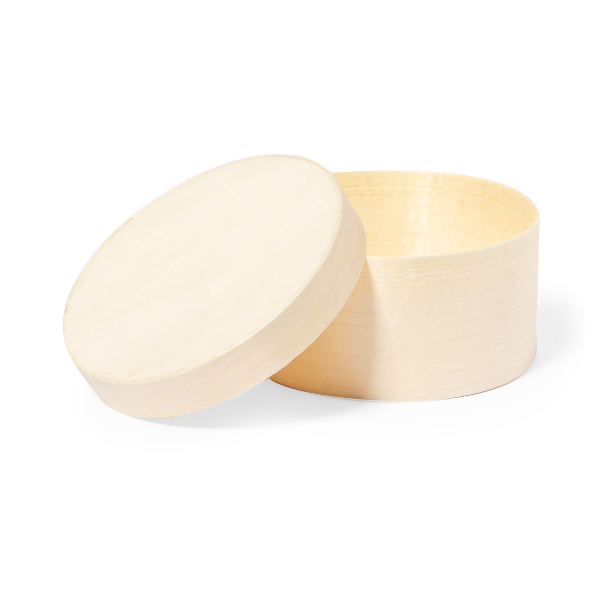 Caja de presentación de madera redonda