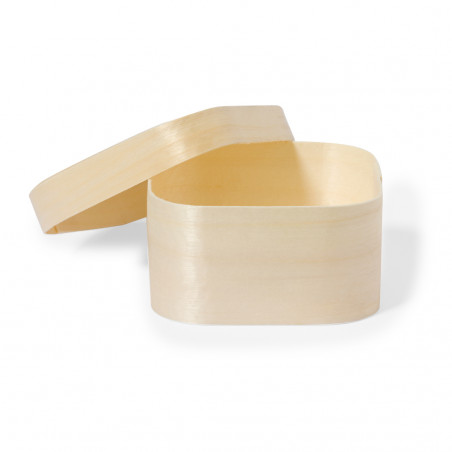 Caja de presentación cuadrada de madera