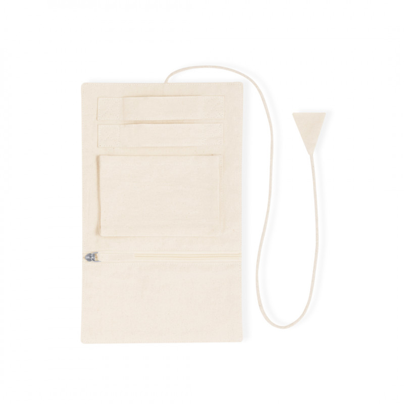 Joyero plegable de algodón para viajar