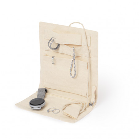 Joyero plegable de algodón para viajar