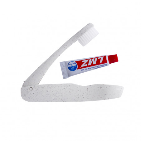 Cepillo de dientes plegable con pasta mini portable para viaje