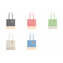 Bolsa para mujer ecológica de algodón con diseño bicolor práctica resistente y con estilo