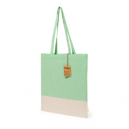Bolsa para mujer ecológica de algodón con diseño bicolor práctica resistente y con estilo