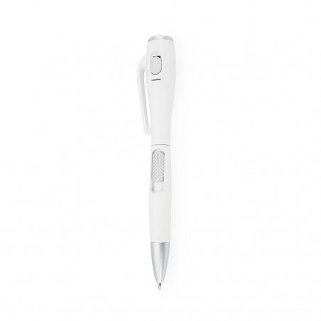 Bolígrafo con linterna blanco