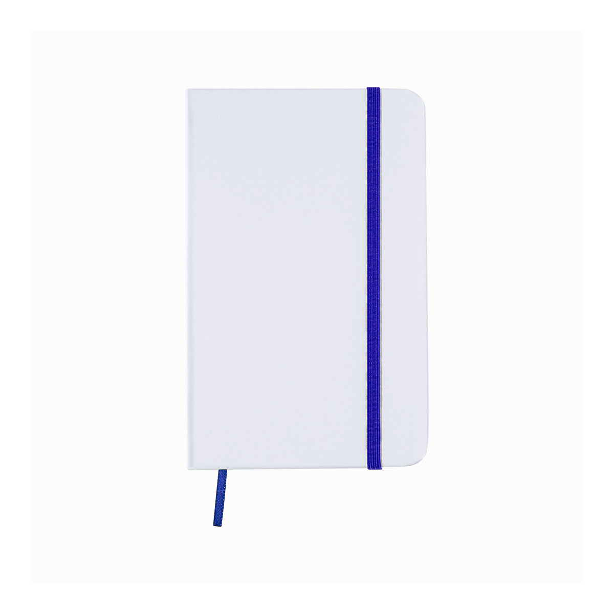 Libreta Blanca con Cierre Elástico Azul