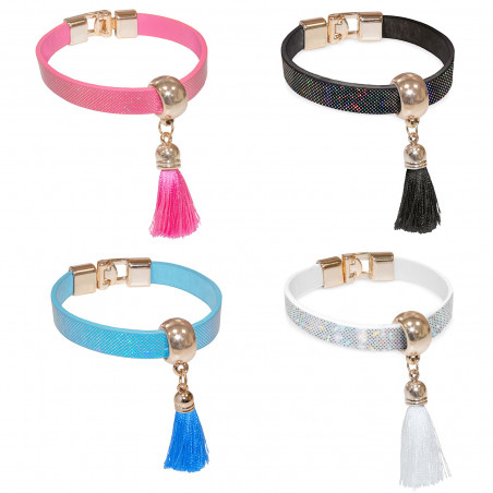 Pulseras de Poliuretano con Borla Detalles Elegantes para Invitados de Eventos