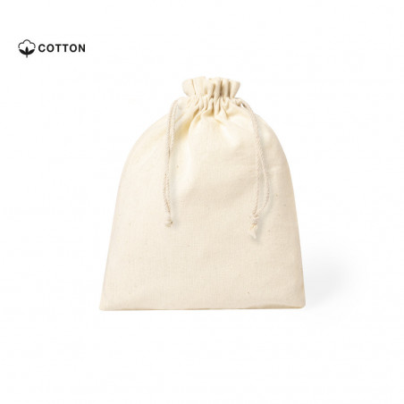 Pulsera rosa de cuentas con borlón en bolsa de algodón y adhesivo personalizado para bodas