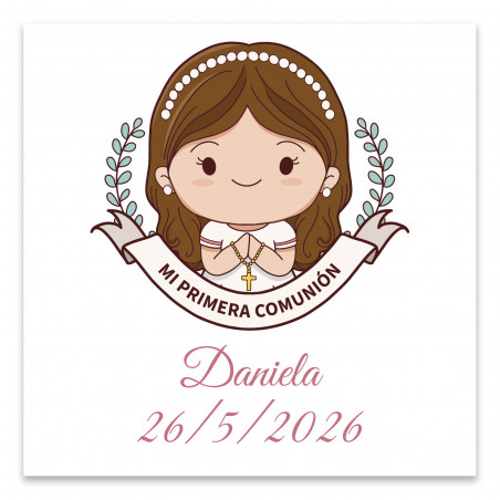 dibujos comunion nina