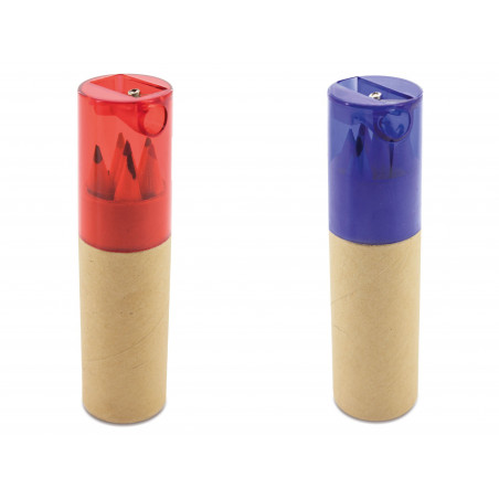 Set de lápices de colores con sacapuntas integrado