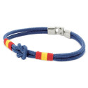 Pulsera con nudo marinero en sobre de kraft verde con adhesivo de boda personalizado