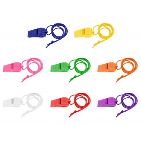 Silbatos de colores para detalles de invitados