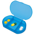 Pastillero azul trizone personalizado con adhesivo de niño para comunión