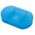 Pastillero azul trizone personalizado con adhesivo de niño para comunión