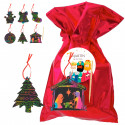 Adornos navideños scrapy en bolsa metalizada con adhesivo reyes magos personalizable para detalles